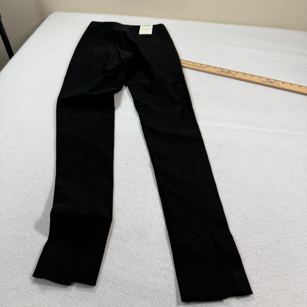 Calvin Klein Pants Women XS Black Skinny Stretch Mid Rise Pull-On Casual Sleek - Picture 7 of 9